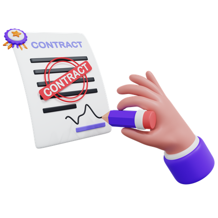 Employment Contract  3D Icon