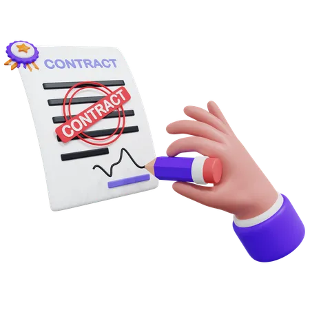 Employment Contract  3D Icon