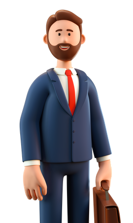 Empregado que trabalha  3D Icon