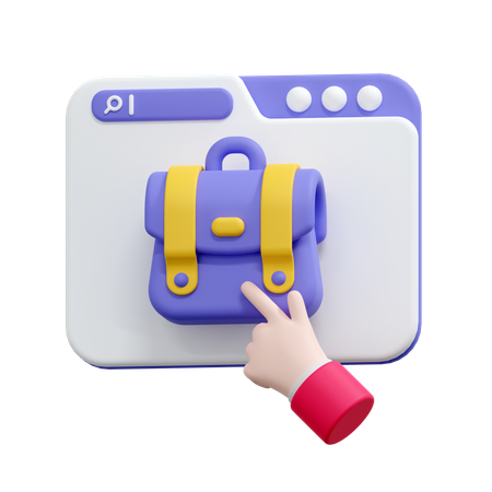 Trabalho on-line  3D Icon