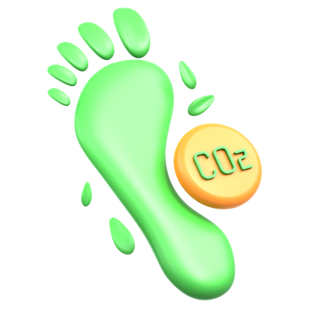 Empreinte carbone  3D Icon