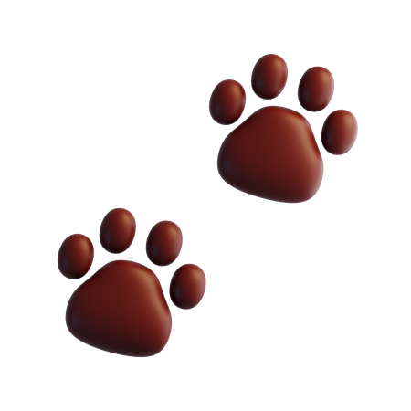 Empreinte de patte  3D Icon