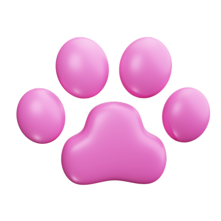 Empreinte de patte de chien  3D Icon