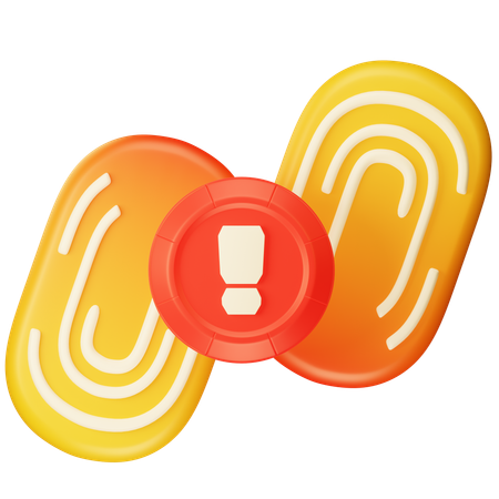 Alerte d'empreinte digitale  3D Icon