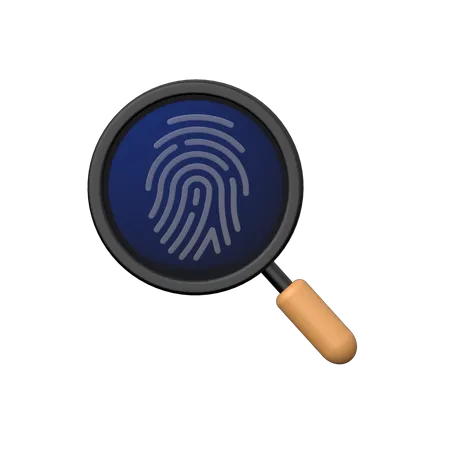 Identification par empreinte digitale  3D Icon