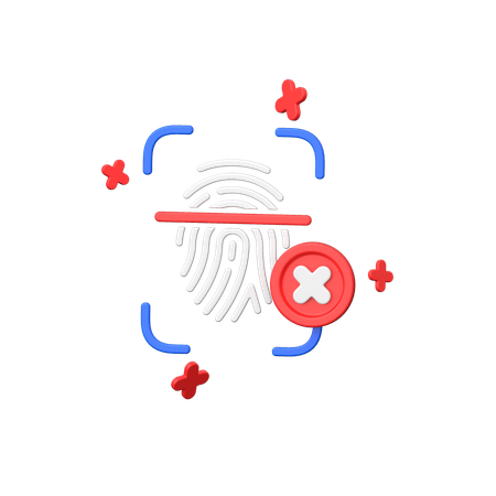 L'empreinte digitale ne correspond pas  3D Icon