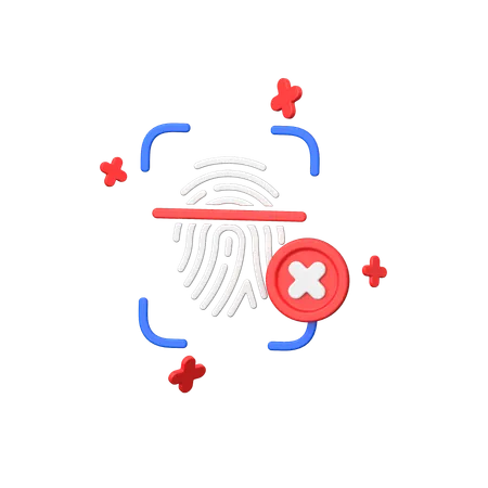 L'empreinte digitale ne correspond pas  3D Icon