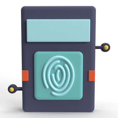 Porte à empreinte digitale  3D Icon