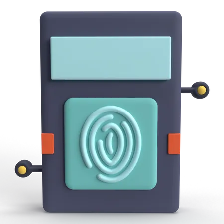 Porte à empreinte digitale  3D Icon