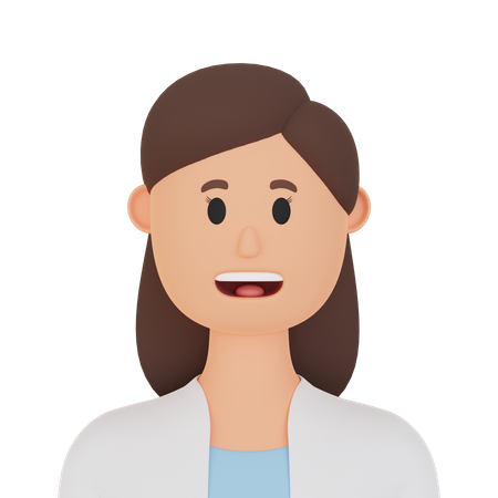 Empresaria sonriente  3D Icon