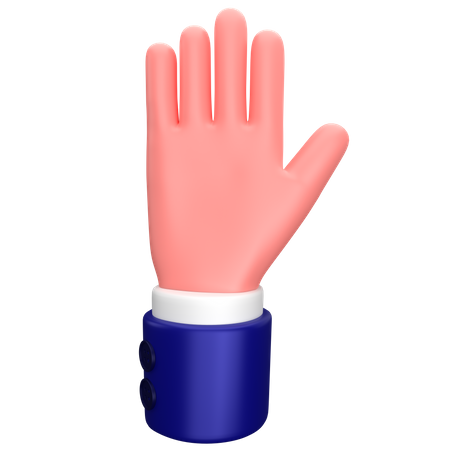 Empresario abre cinco dedos gesto signo  3D Icon