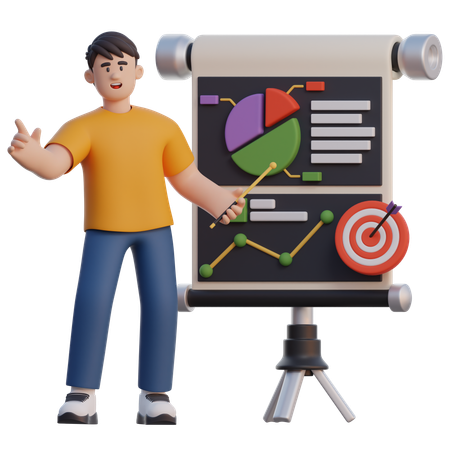 Apresentação de empresário  3D Icon