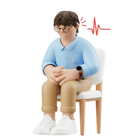 Hombre de negocios asintiendo mientras escucha  3D Illustration
