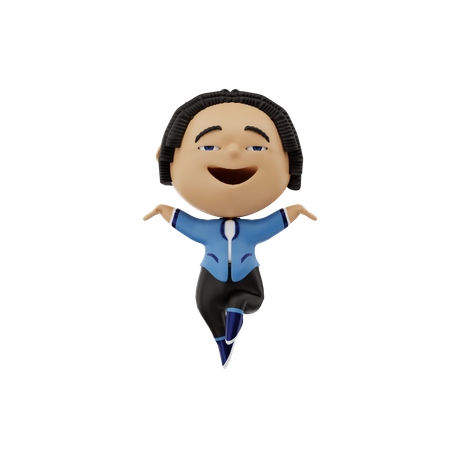 Empresario bailando  3D Illustration