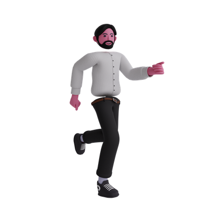 Hombre de negocios caminando  3D Illustration