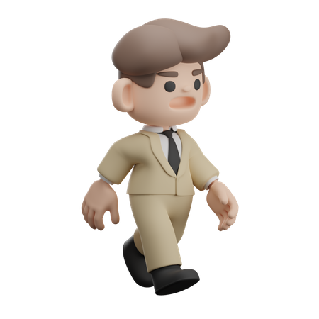 Hombre de negocios caminando  3D Illustration