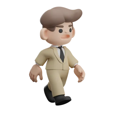 Hombre de negocios caminando  3D Illustration