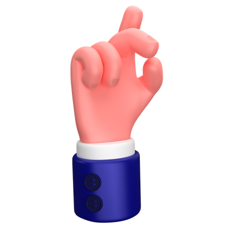 Empresário clica em gesto de mão com o dedo  3D Icon