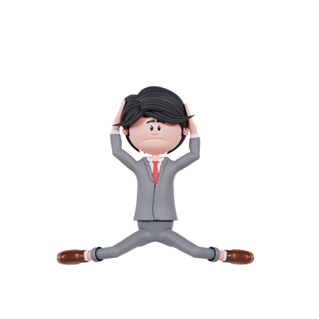 Empresário com pose decepcionada  3D Icon