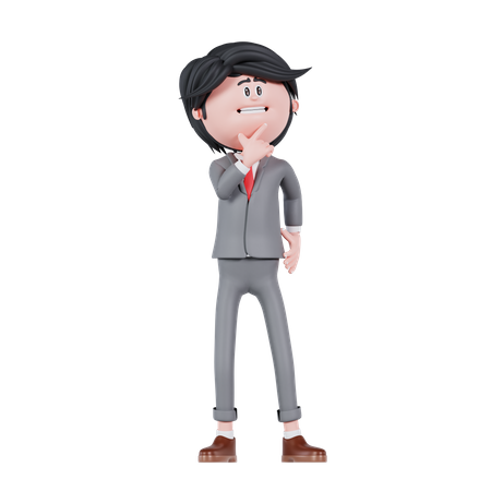 Empresario con pose de agradecimiento  3D Illustration