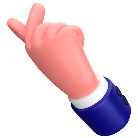 Sinal coreano do gesto de mão do dedo do amor do homem de negócios  3D Icon