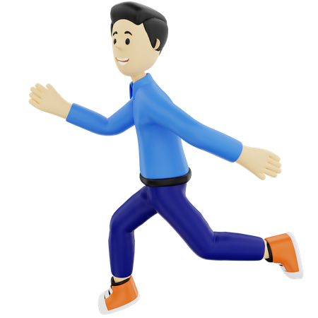 Empresario corriendo  3D Icon