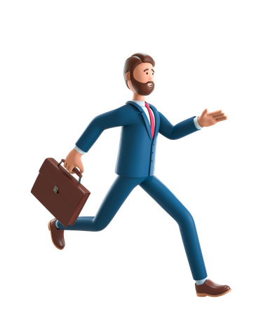 Empresario corriendo  3D Icon