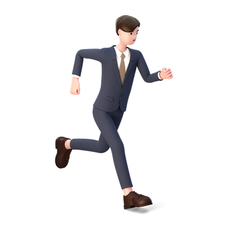 Empresario corriendo  3D Icon