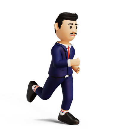 Empresario corriendo  3D Icon