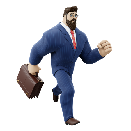 Empresario corriendo  3D Icon