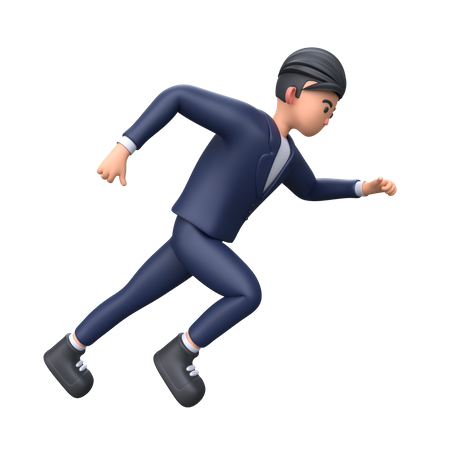 Empresario corriendo  3D Icon