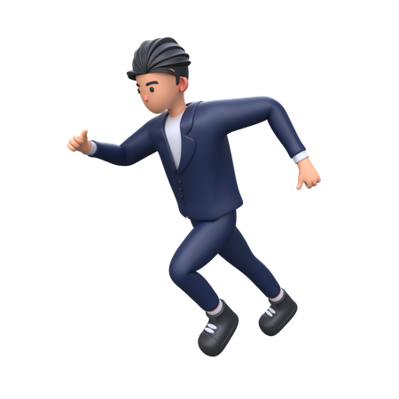 Empresario corriendo  3D Icon