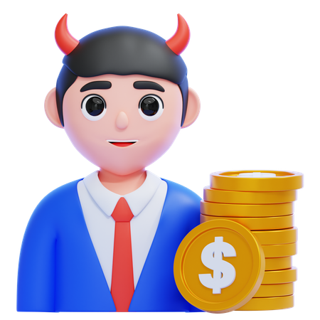 Empresário corrupto  3D Icon