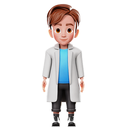 Hombre de negocios de pie  3D Illustration