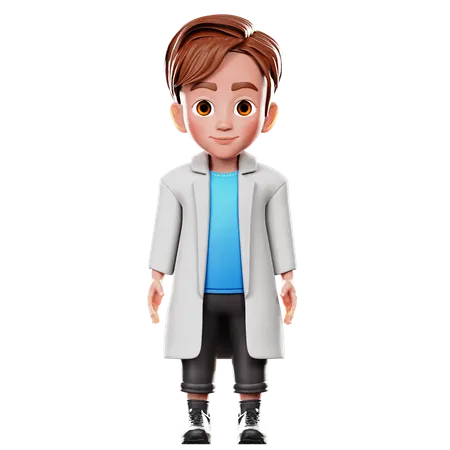 Hombre de negocios de pie  3D Illustration