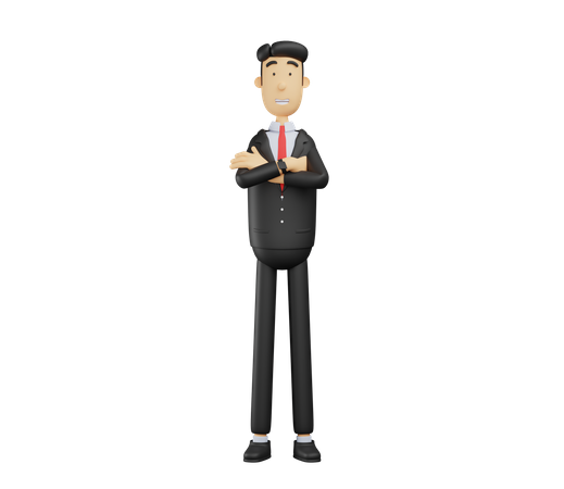 Empresario de pie  3D Icon