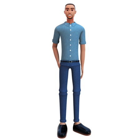 Hombre de negocios, posición, en, vestido formal  3D Illustration
