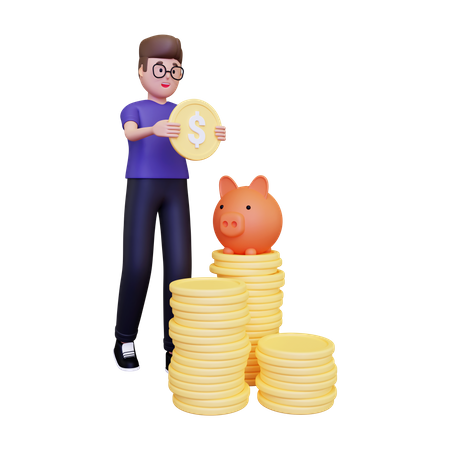 Empresário de sucesso  3D Illustration