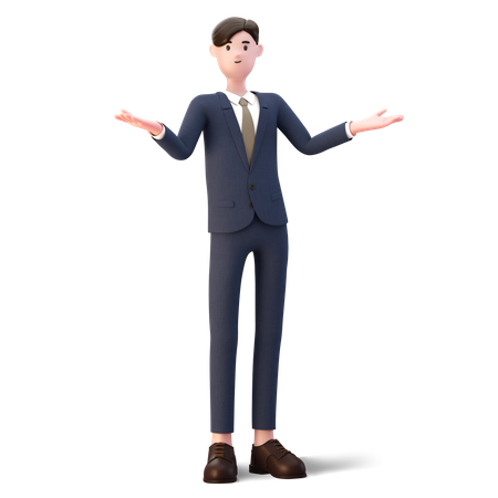 Empresario decepcionado  3D Illustration