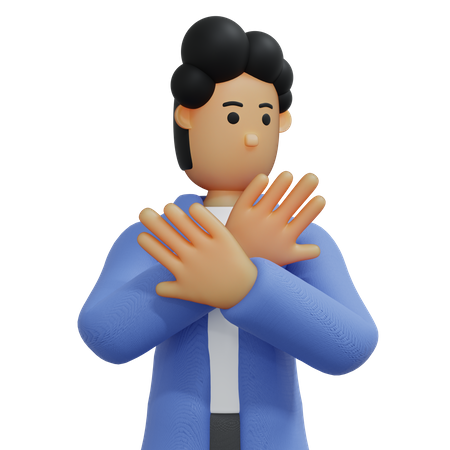 Empresario diciendo no  3D Icon