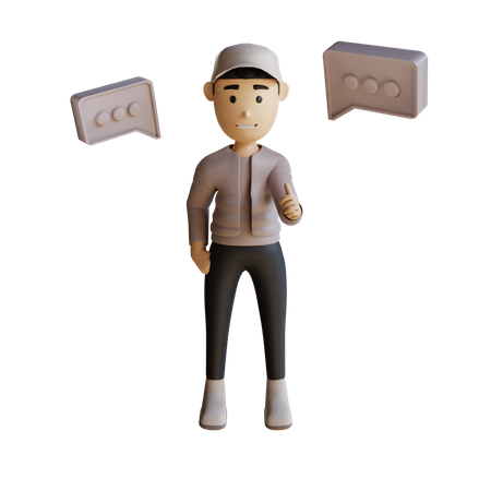 Empresário discutindo  3D Icon