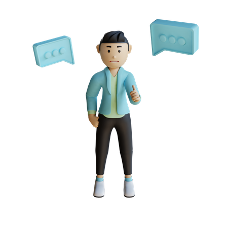 Empresário discutindo  3D Icon