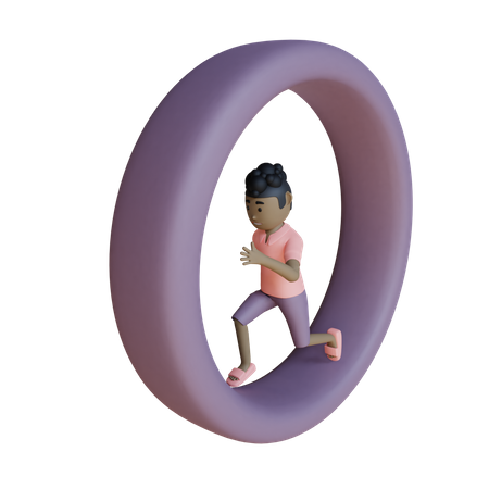 Empresario en bucle  3D Icon