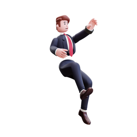 Empresario en el aire  3D Icon