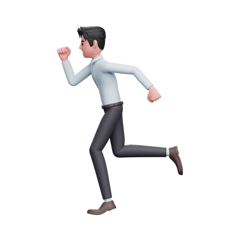 Empresario en prisa  3D Icon