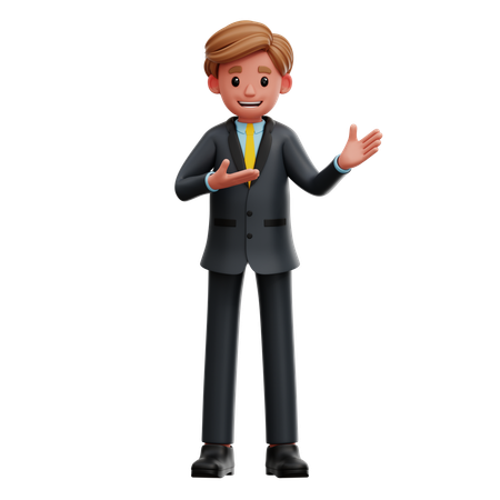 Empresário está dando instruções  3D Icon