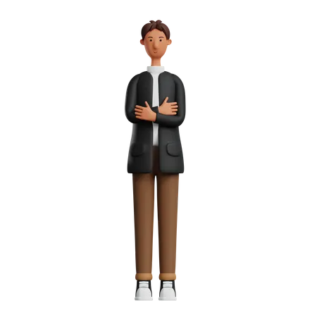 Hombre de negocios exitoso  3D Illustration