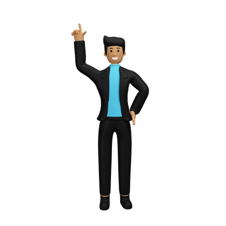 Hombre de negocios exitoso  3D Illustration