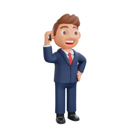 Gerente De Personagens De Empresario 3 D Em Diferentes Poses E Atividades De Negocios 3D Illustration