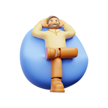 Empresário fazendo uma pausa  3D Icon